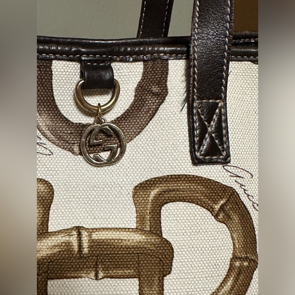 ❌❌ SOLD ❌❌. DO NOT BUY Large Canvas Tote Bag w Leather trim - Picture 8 of 15